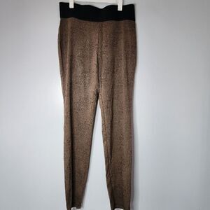 Soft Surroundings womens Size Small Animal Print Legging Pants  Elastic Waist